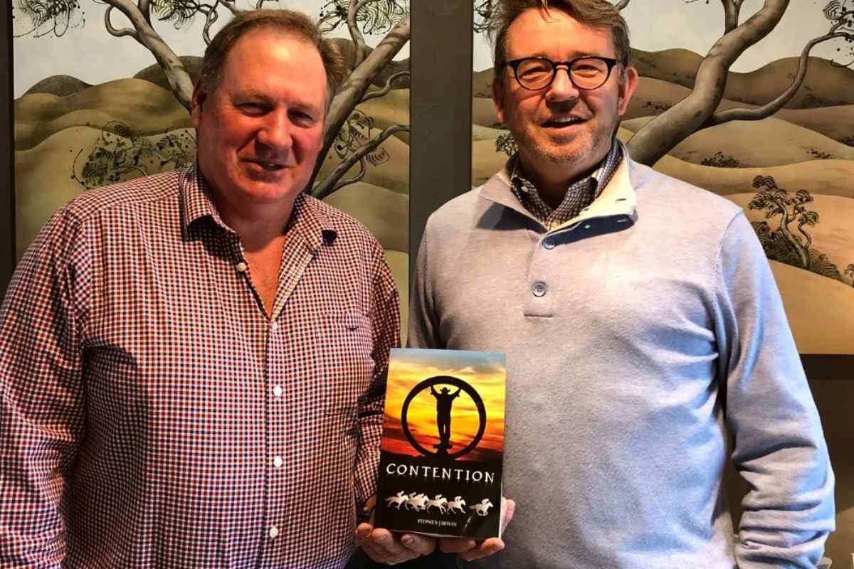 Steven Irwin and Daniel Morgan with Contention Book